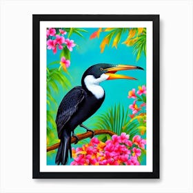 Cormorant Tropical bird Art Print
