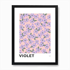 Violet February Birth Flower Art Print