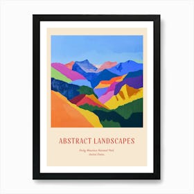 Colourful Abstract Rocky Mountain National Park Usa 7 Poster Art Print