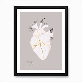 Kinstugi Botanical Heart Art Print