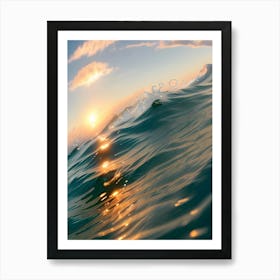 Sunset In The Ocean-Reimagined Art Print