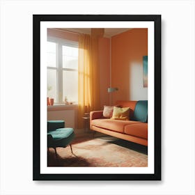 Orange Living Room-Reimagined Art Print