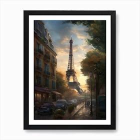 Eiffel Tower Paris France Dominic Davison Style 13 Affiche