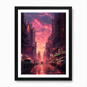 Sunset City 2 Art Print