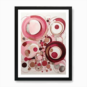 Pink Circles 1 Art Print