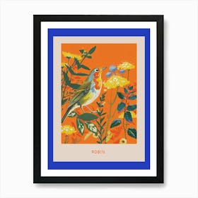 Spring Birds Poster Robin 4 Art Print