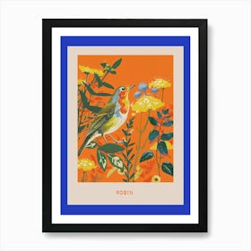 Spring Birds Poster Robin 4 Affiche