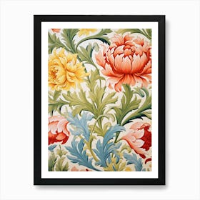 Floral Wallpaper 137 Art Print