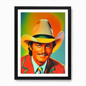 Alan Jackson Colourful Pop Art Art Print