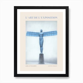 Angel Of The North, England Vintage Poster Art Print