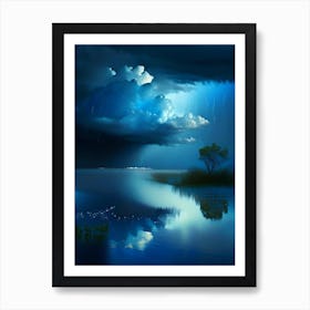 Rain Art Waterscape Photography 1 Art Print