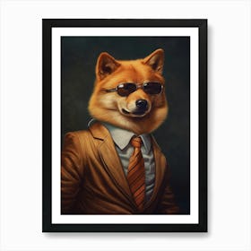 Gangster Dog Finnish Spitz Art Print