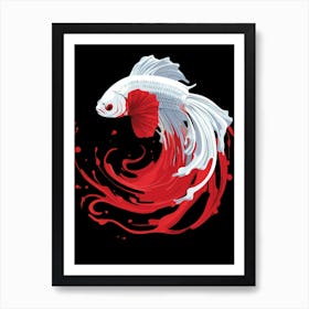 Siamese Fish Art Print