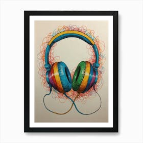 Headphones Art Print