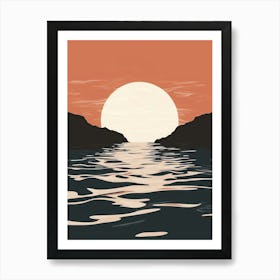 Sunset Over The Water 7 Art Print