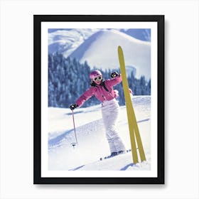 Jackson Hole, Usa Glamour Ski Skiing Poster Art Print