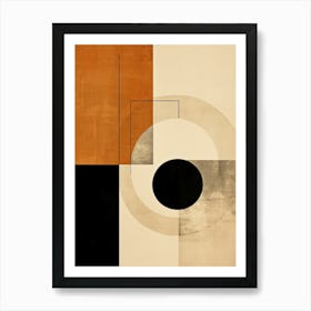 Monochrome Bielefeld Geometric Serenade Art Print