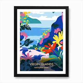 Virgin Islands National Park Travel Poster Matisse Style 3 Art Print