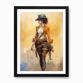 Steampunk Cowgirl 8 Art Print