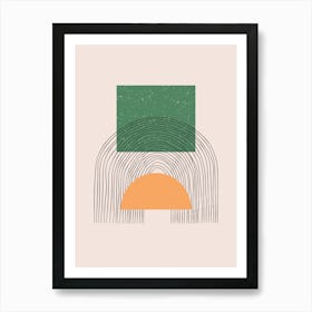 Abstract Boho Minimal Geometric Design3 Art Print