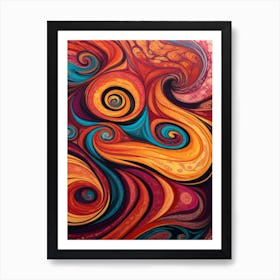 Abstract Swirls 2 Art Print