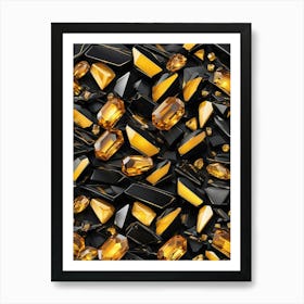 Yellow Topaz Background Art Print