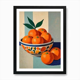 Oranges In A Bowl 2 Art Print