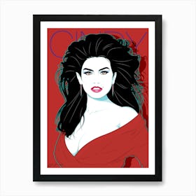 Cindy in Red - Retro 80s Style Art Print