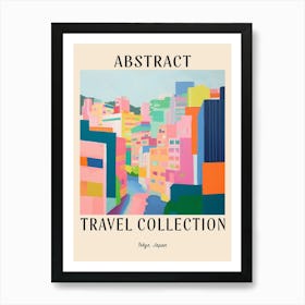 Abstract Travel Collection Poster Tokyo Japan 3 Art Print