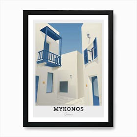 Mykonos Greece Travel Art Print