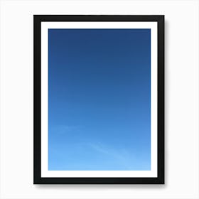 Blue Sky With Clouds 3 Art Print