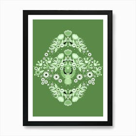 Rhinoceros Beetle, Green Version Art Print