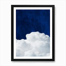 Cloud Navy Blue 1 Art Print