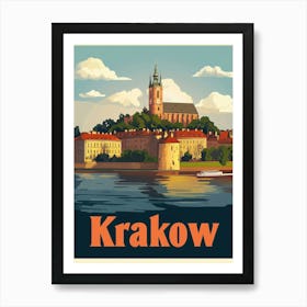 Aihrgdesign A Vintage Travel Poster Of Krakow 1 Art Print