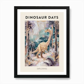 Dinosaur Exploring Poster 3 Art Print