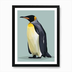 King Penguin King George Island Minimalist Illustration 1 Art Print