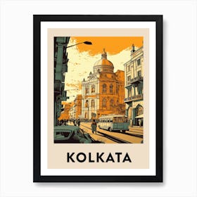 Kolkata 4 Vintage Travel Poster Art Print