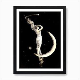 The Universal Favourite - Lithograph Fine Art - (c 1889) by Geo. H Walker & Co - Moon Goddess Witchy Pagan Art Deco Vintage Victorian Fairytale Dreamy Magical Poster