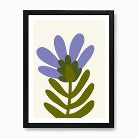 Lily Of The Valley Big Flower Purple Green Art Print