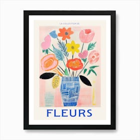 French Flower Poster Rose 3 Art Print