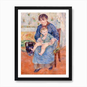 Young Mother (1881), Pierre Auguste Renoir Art Print