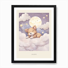 Sleeping Baby Puppy 1 Nursery Poster Art Print