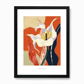 Colourful Flower Illustration Poster Calla Lily 3 Art Print