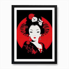 Geisha Simple Illustration 1 Art Print