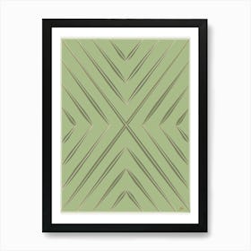 Green Triangles Art Print