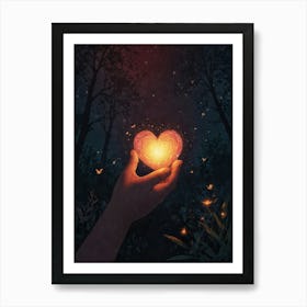 Heart In The Forest 2 Art Print