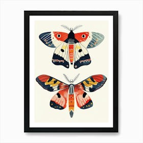 Colourful Insect Illustration Moth 37 Art Print