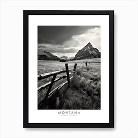 Poster Of Montana, Black And White Analogue Photograph 4 Art Print