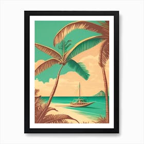 Cayman Islands Vintage Sketch Tropical Destination Art Print