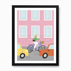 City Cycling Art Print